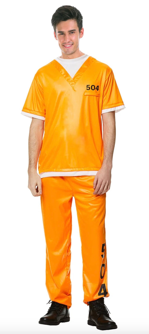 ADULT ORANGE PRISONER MAN COSTUME